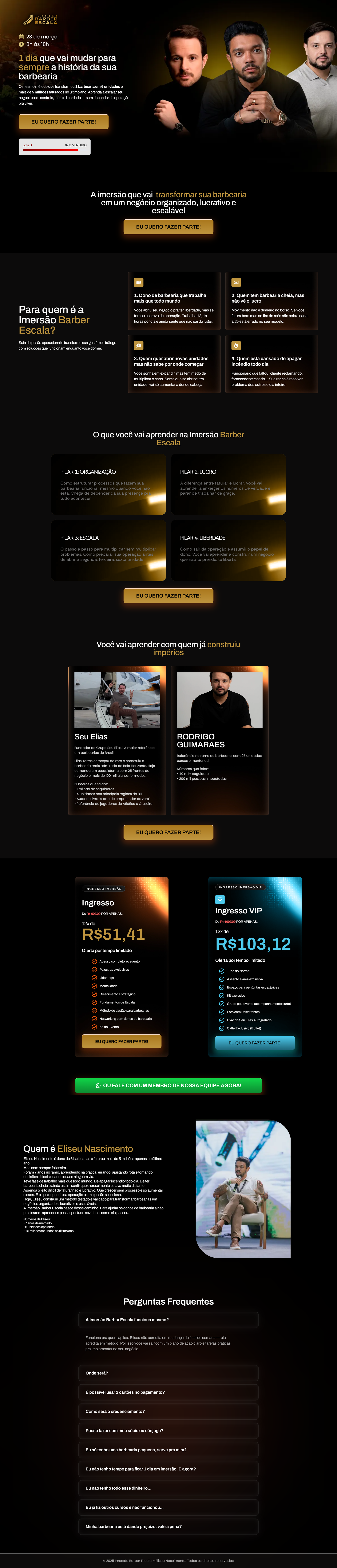 Site da Barber Escala